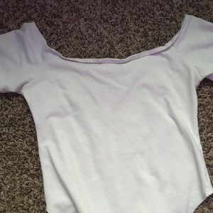 a perfect white off-the-shoulder bodysuit